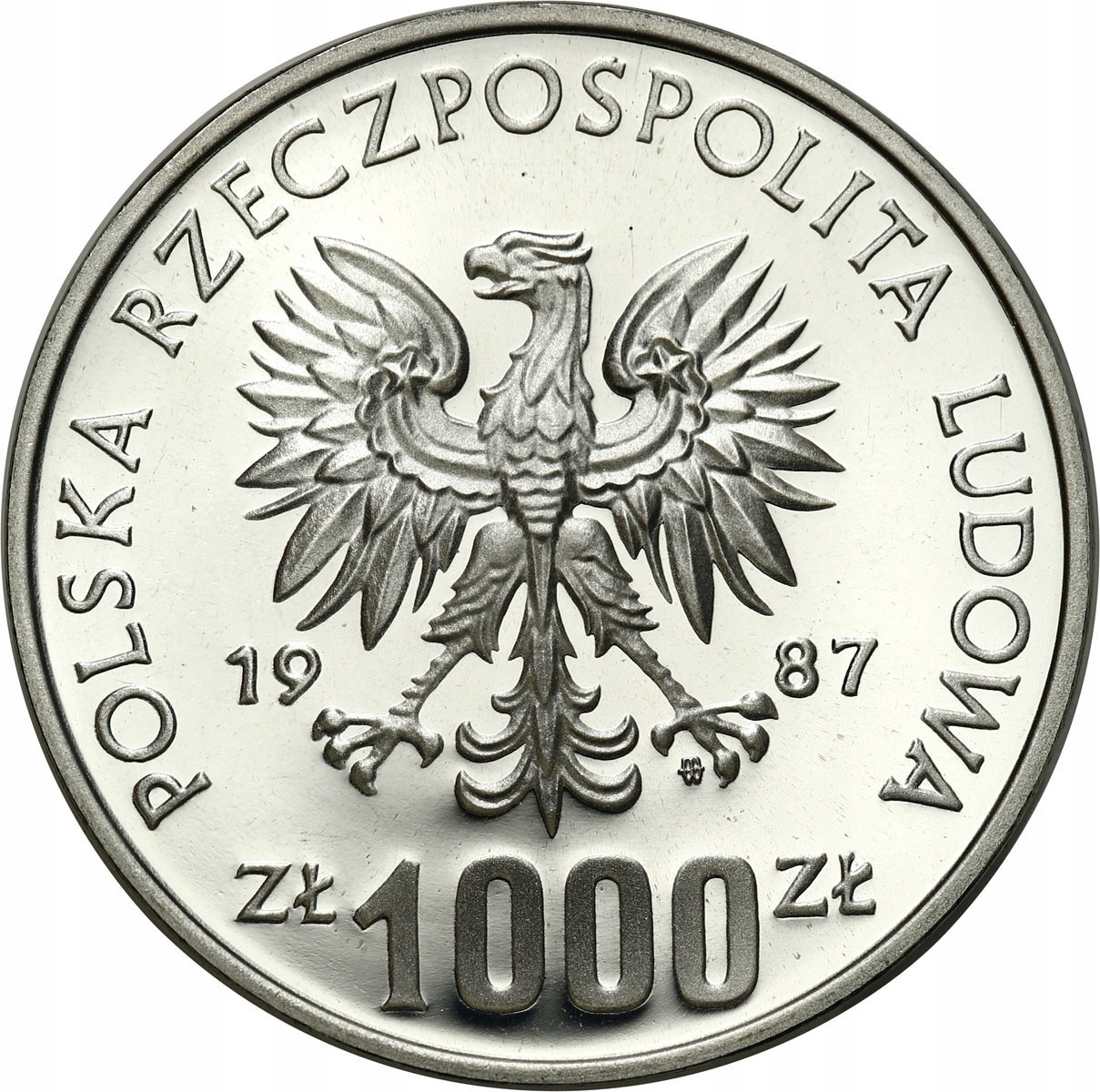 PRÓBA Srebro 1000 złotych 1987 Zimowe Igrzyska archiwum niemczyk pl