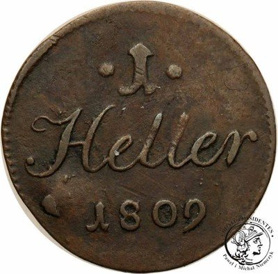 Niemcy Sachsen Hildburghausen 1 Heller 1809 st. 3