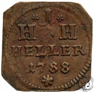 Niemcy Sachsen Hildburghausen 1 Heller 1788 st. 3