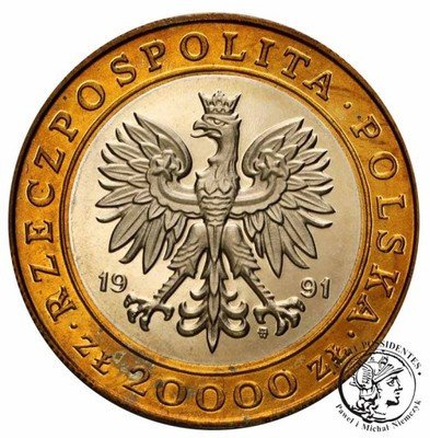 20 000 złotych 1991 225 lat Mennicy st. L