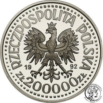 III RP 200 000 złotych 1992 Staszic st.L