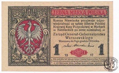 Banknot 1 marka polska 1916 Generał - B (UNC-)
