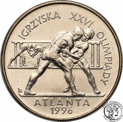 2 złote 1995 Atlanta zapaśnicy st.1