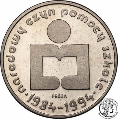 PRÓBA Nikiel 1000 zł 1986 Pomoc Szkole st.L