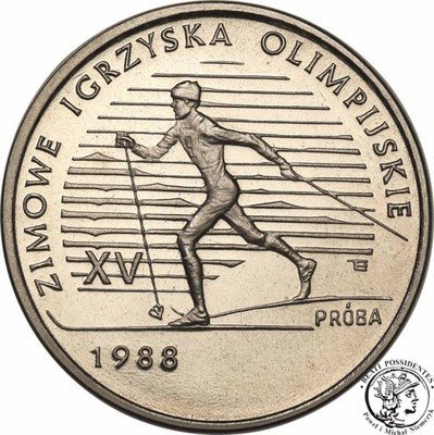 PRÓBA Nikiel 1000 zł 1987 Zimowe Igrzyska st.L