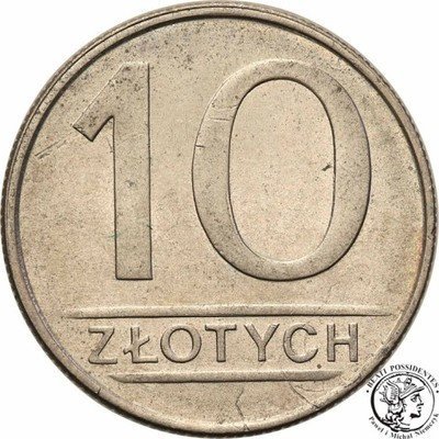 10 złotych 1986 SKRĘTKA st.2