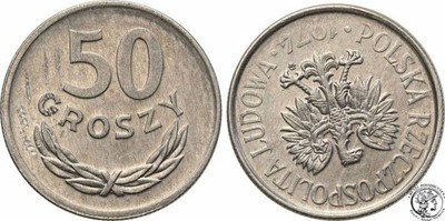50 groszy 1974 SKRĘTKA st.2