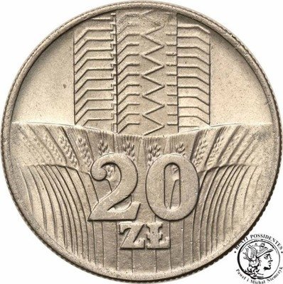 20 złotych 1976 SKRĘTKA st.1-