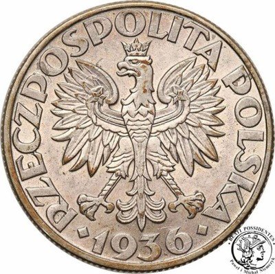 5 złotych 1936 żaglowiec st.2