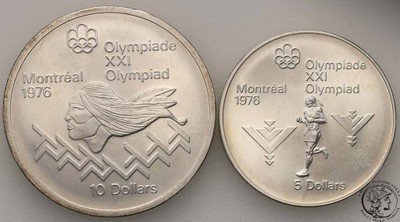 Kanada 5 + 10 dolarów 1976 lot 2 szt. st.1/1-