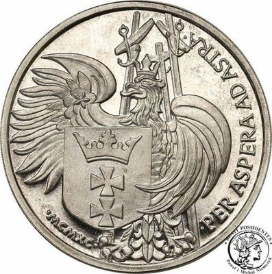 Polska Lech Wałęsa medal SREBRO 1 uncja st.L-