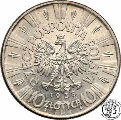 10 złotych 1938 Piłsudski st.2-