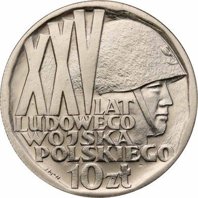 PRÓBA Nikiel 10 złotych 1968 Wojsko Ludowe st.1