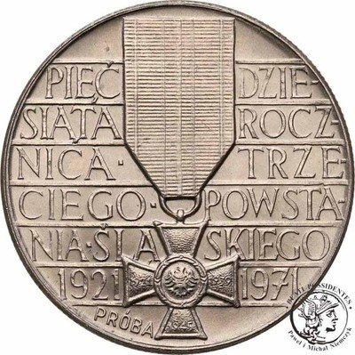 PRÓBA Nikiel 10 złotych 1971 Powstanie Śląsk st.1