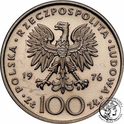 PRÓBA Nikiel 100 złotych 1976 Kościuszko st.L