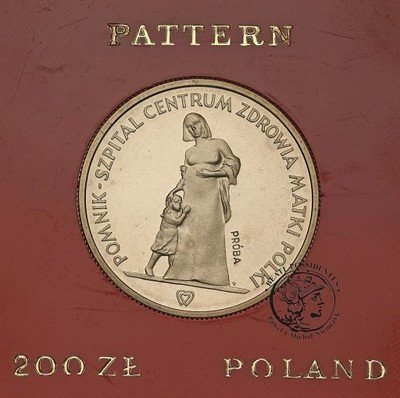 PRÓBA FeNi 200 zł 1985 C. Zdr. Matki Polki st.L