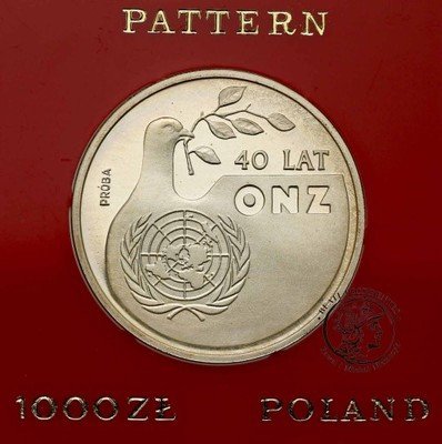 PRÓBA Srebro 500 złotych 1985 ONZ st.L