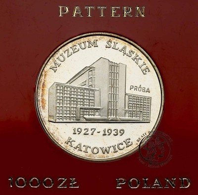 PRÓBA Ag 1000 zł 1987 Muzeum Śląskie Katowice st.L