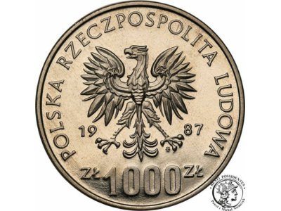 PRÓBA Nikiel 1000 złotych 1987 Muzeum Śląskie st.L