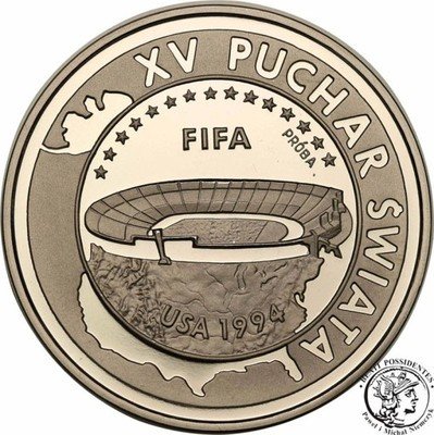 PRÓBA Nikiel 1000 złotych 1994 FIFA st.L
