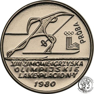 PRÓBA Nikiel 2000 złotych 1980 Lake Placid st.L