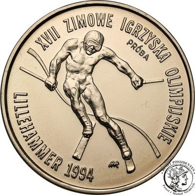 PRÓBA Nikiel 20 000 złotych 1993 Lillehammer st1/L