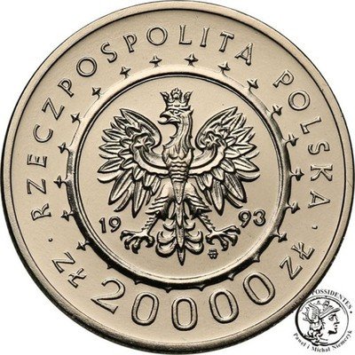 PRÓBA Nikiel 20 000 złotych 1993 Łańcut st.1/L