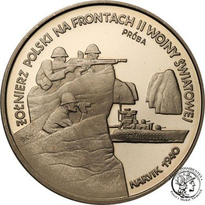 PRÓBA Nikiel 100 000 złotych 1991 Narvik st.L