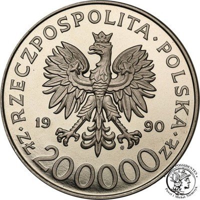 PRÓBA Nikiel 200 000 zł 1990 Bór Komorowski st.L