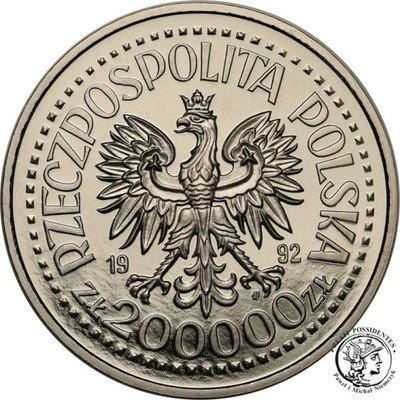 PRÓBA Nikiel 200 000 zł 1992 Odkrycie Ameryki st.L
