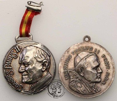 Włochy medale Jan Paweł II zestaw 2 sztuk st.2-