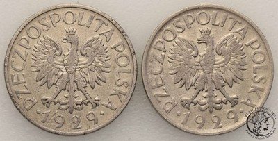 1 złoty 1929 zestaw 2 sztuk st.3+