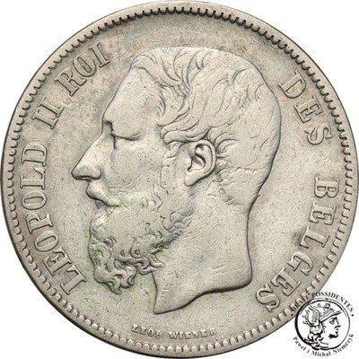 Belgia 5 franków 1870 st.3
