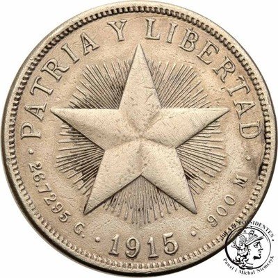 Kuba 1 Peso 1915 st. 3