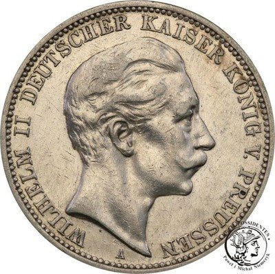 Niemcy Prusy 3 Marki 1910 A st.3