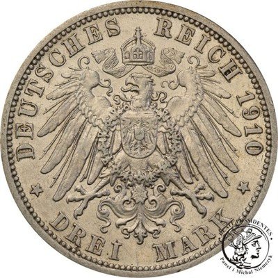 Niemcy Prusy 3 Marki 1910 A st.3