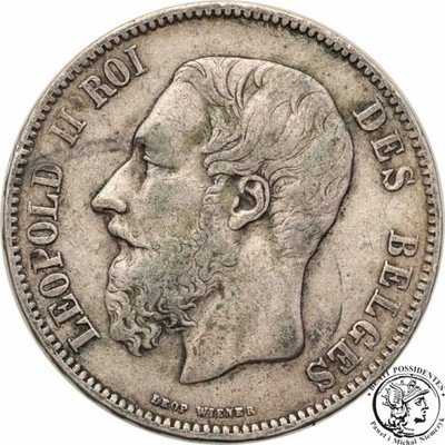 Belgia 5 Franków 1868 st.3
