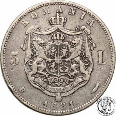 Rumunia Karol I 5 Lei 1881 st.3
