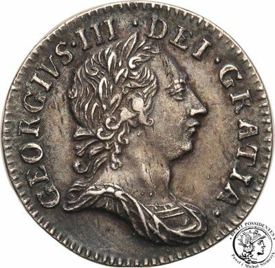 Wielka Brytania 3 pensy 1762 Jerzy III st.1-