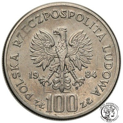 100 złotych 1984 40 lat PRL destrukt st.2