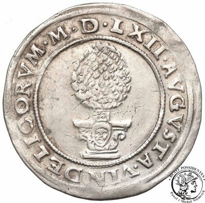 Niemcy Augsburg 1/2 Guldentaler (30 Kr) 1562 st.3