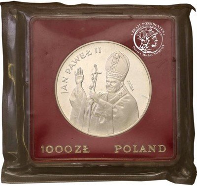 SREBRO 1000 złotych 1982 Jan Paweł II st.L