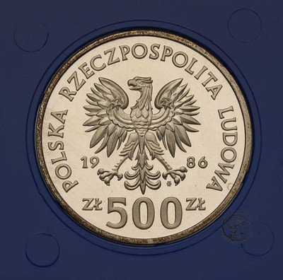 500 złotych 1986 Łokietek popiersie st. L
