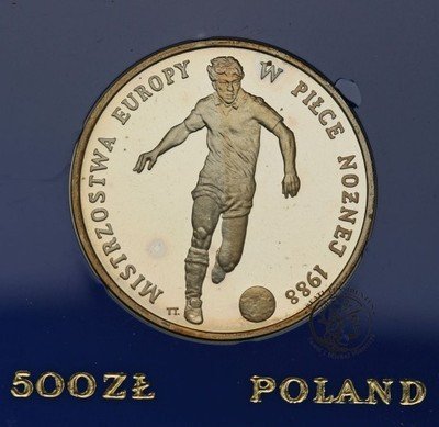 500 zł 1987 Mistrzostwa Europy Piłka Nożna st.L