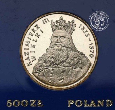 500 złotych 1987 Kazimierz Wielki st.L-