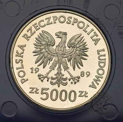 5000 złotych 1989 Toruń Kopernik st.L
