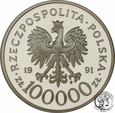 100 000 złotych 1991 Hubal st.L-