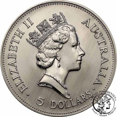 Australia 5 dolarów 1990 Kookaburra (1 uncja) st.1