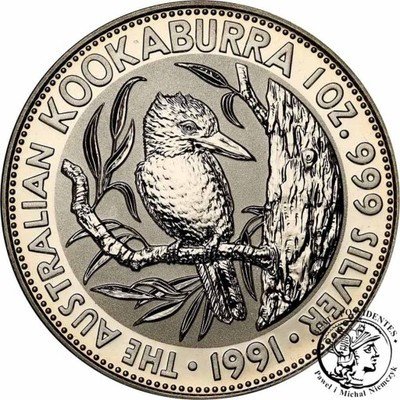 Australia 5 dolarów 1991 Kookaburra (1 uncja) st.L