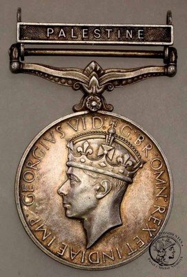 W.Brytania medal za służbę w Palestynie SREBRO st2